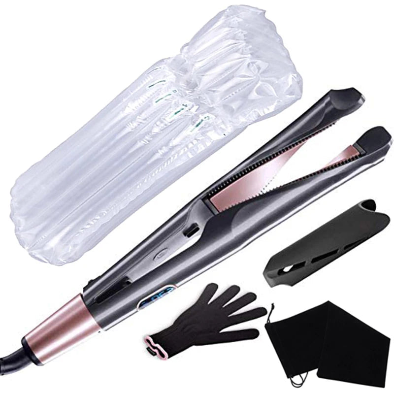 2 In 1 Hair Straightening Curling Iron Professional Ceramic Flat Irons