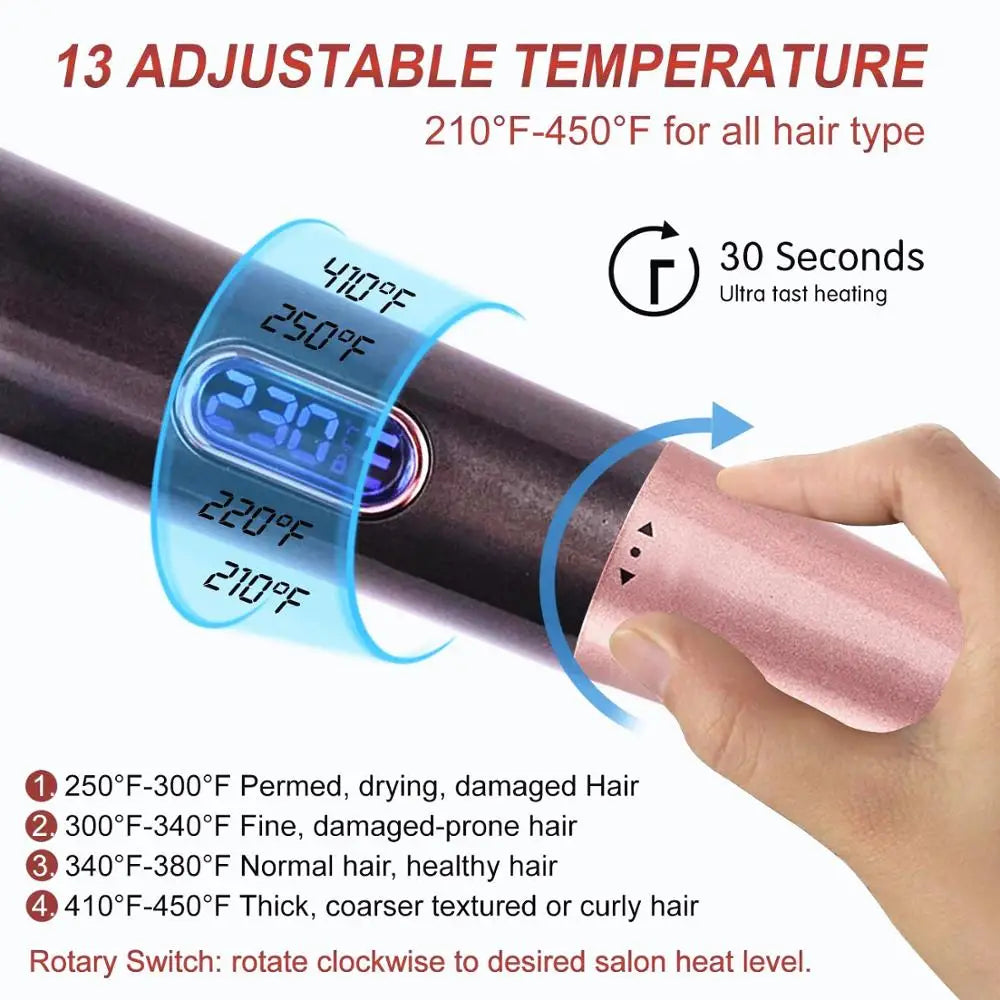 2 In 1 Hair Straightening Curling Iron Professional Ceramic Flat Irons